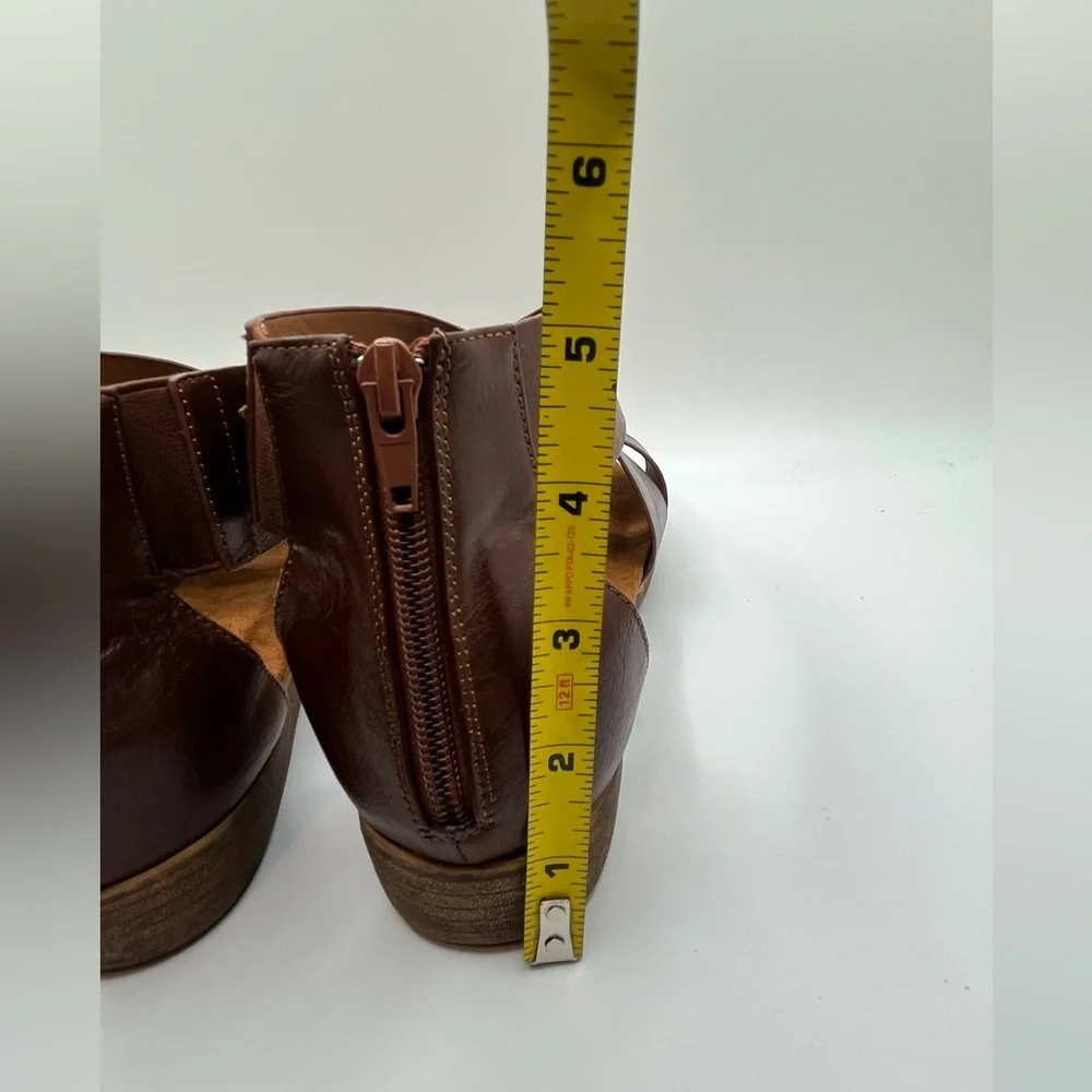 Pierre Dumas Women's Kori Faux Leather Dark Brown Flat Sandals Size 9 - Picture 12 of 14